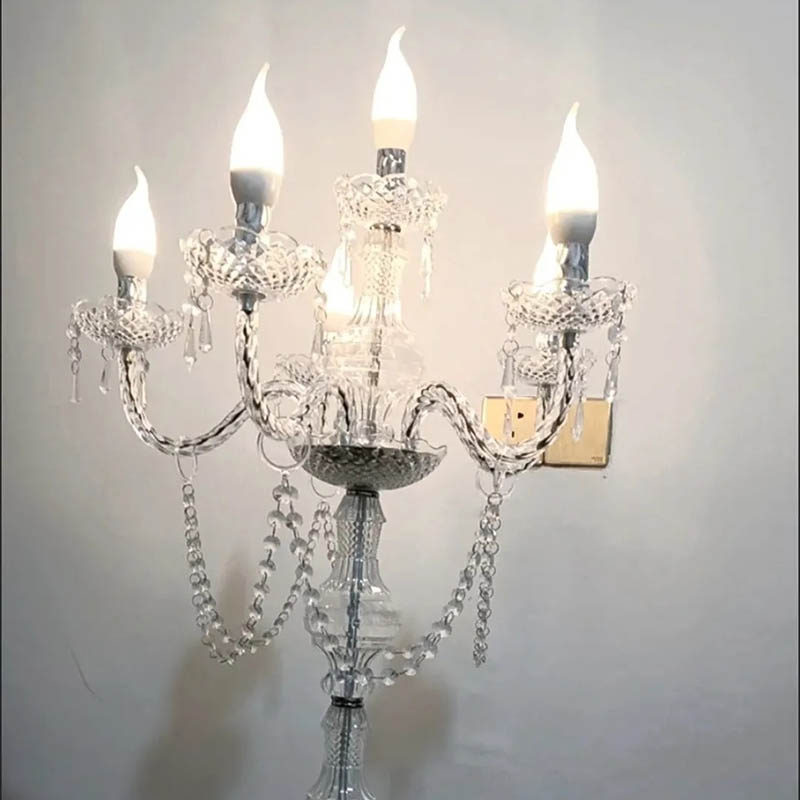 Desk Setup Lamp - モダンな高級キャンドルランプ結婚式のセンターピースエレガントなテーブルランプリビングルームのキャンドルライト美的装飾用品装飾