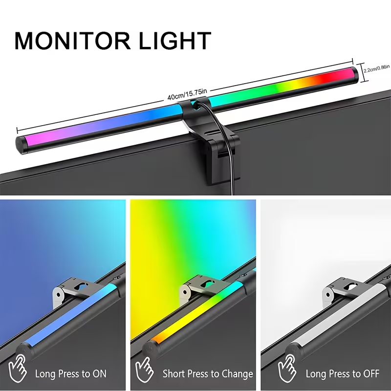 LED モニターライトバー リモコン付き モニター無段階調光 - Desk Setup Lamp のレビューと価格