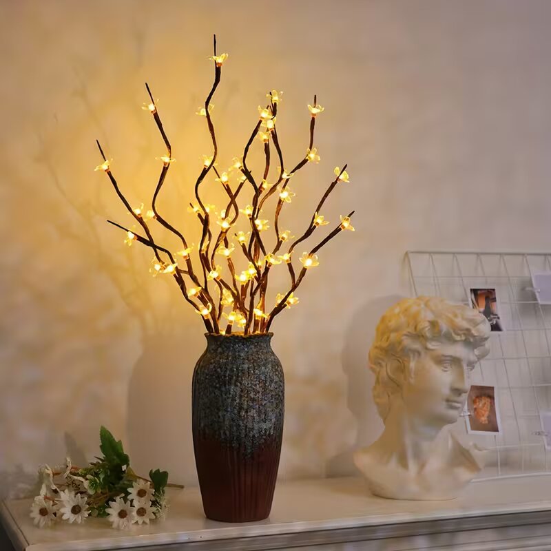 1/2PC 20LED 桜の枝ライト屋内屋外ホームデコレーシ - Desk Setup Lamp のレビューと価格
