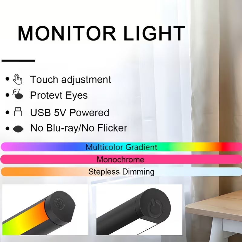 コンピューターモニタースクリーンライトバー LED デスクラ - Desk Setup Lamp のレビューと価格