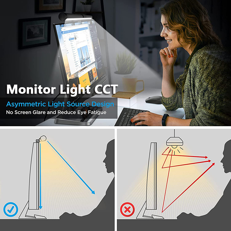 40CM RGB雰囲気テーブルランプ、コンピュータースクリー - Desk Setup Lamp のレビューと価格
